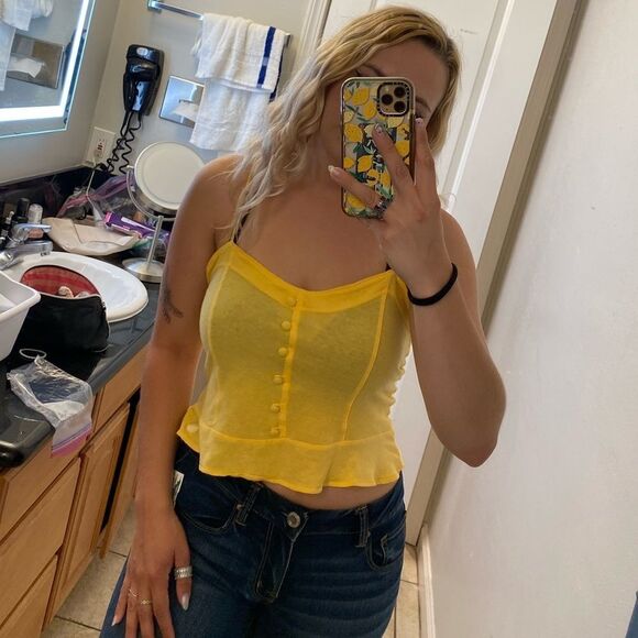 Pacsun Yellow Cami Top - Picture 2 of 7